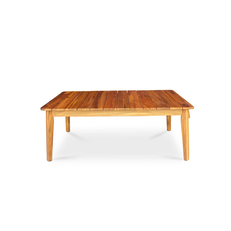 M4H Mieres Ensemble de conversation d'extérieur 4 pièces en bois d'acacia et corde