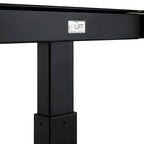 Plateau de bureau électrique assis-debout en verre trempé de 47,5 pouces avec deux ports de chargement USB 2,4 A, hauteur réglable jusqu'à 47,5 pouces H