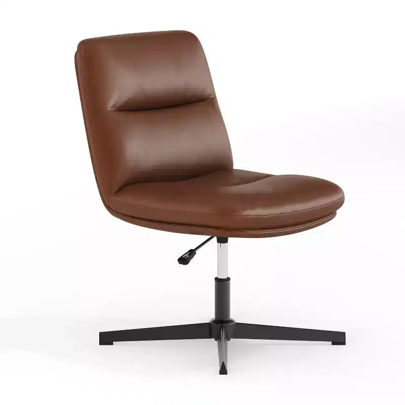 Flash Furniture Chloe Chaise de bureau fixe sans accoudoirs à dossier mi-hauteur rembourrée en tissu, avec hauteur réglable, fonction pivotante et cadre, à usage commercial