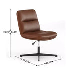 Flash Furniture Chloe Chaise de bureau fixe sans accoudoirs à dossier mi-hauteur rembourrée en tissu, avec hauteur réglable, fonction pivotante et cadre, à usage commercial