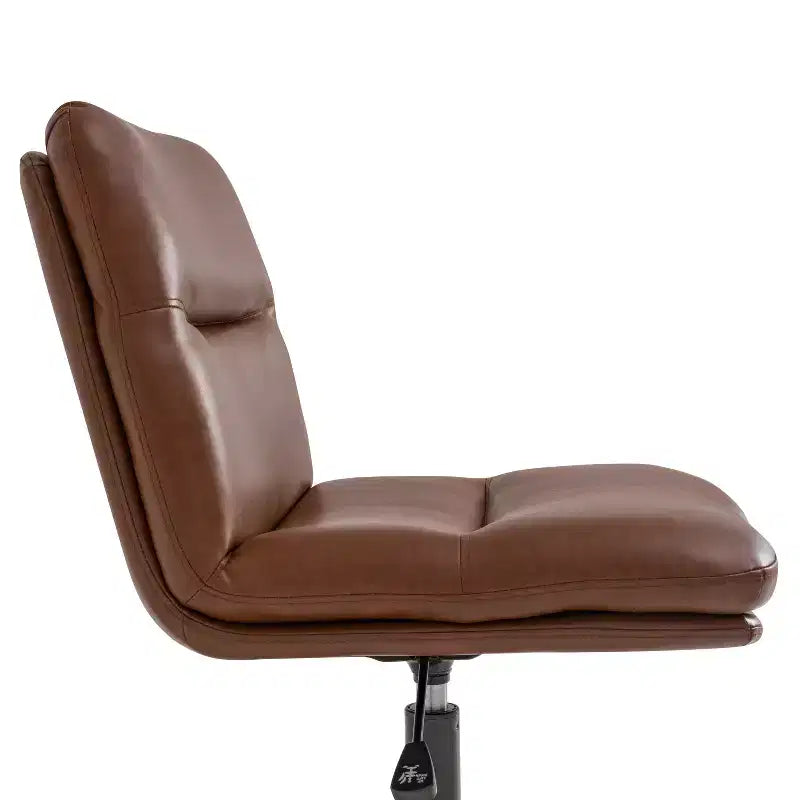 Flash Furniture Chloe Chaise de bureau fixe sans accoudoirs à dossier mi-hauteur rembourrée en tissu, avec hauteur réglable, fonction pivotante et cadre, à usage commercial