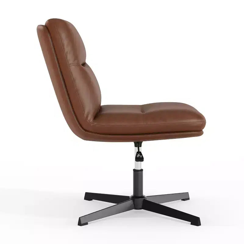 Flash Furniture Chloe Chaise de bureau fixe sans accoudoirs à dossier mi-hauteur rembourrée en tissu, avec hauteur réglable, fonction pivotante et cadre, à usage commercial