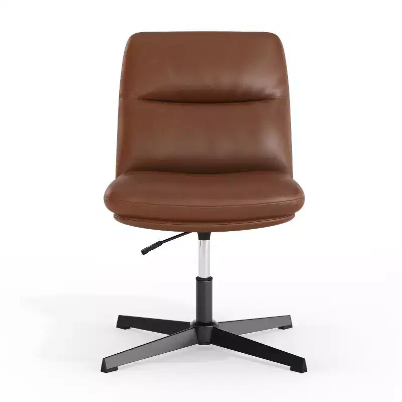 Flash Furniture Chloe Chaise de bureau fixe sans accoudoirs à dossier mi-hauteur rembourrée en tissu, avec hauteur réglable, fonction pivotante et cadre, à usage commercial