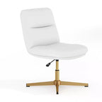 Flash Furniture Chloe Chaise de bureau fixe sans accoudoirs à dossier mi-hauteur rembourrée en tissu, avec hauteur réglable, fonction pivotante et cadre, à usage commercial