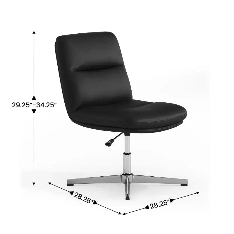Flash Furniture Chloe Chaise de bureau fixe sans accoudoirs à dossier mi-hauteur rembourrée en tissu, avec hauteur réglable, fonction pivotante et cadre, à usage commercial