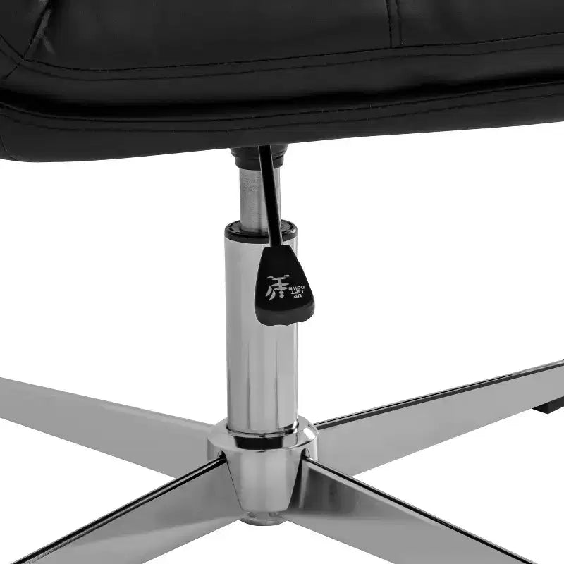 Flash Furniture Chloe Chaise de bureau fixe sans accoudoirs à dossier mi-hauteur rembourrée en tissu, avec hauteur réglable, fonction pivotante et cadre, à usage commercial