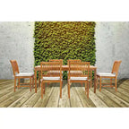 Table à dîner de bistrot rectangulaire en bois de teck Chic Teak Bermuda, 180 x 89 cm (table seulement)
