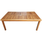Table à dîner de bistrot rectangulaire en bois de teck Chic Teak Bermuda, 180 x 89 cm (table seulement)