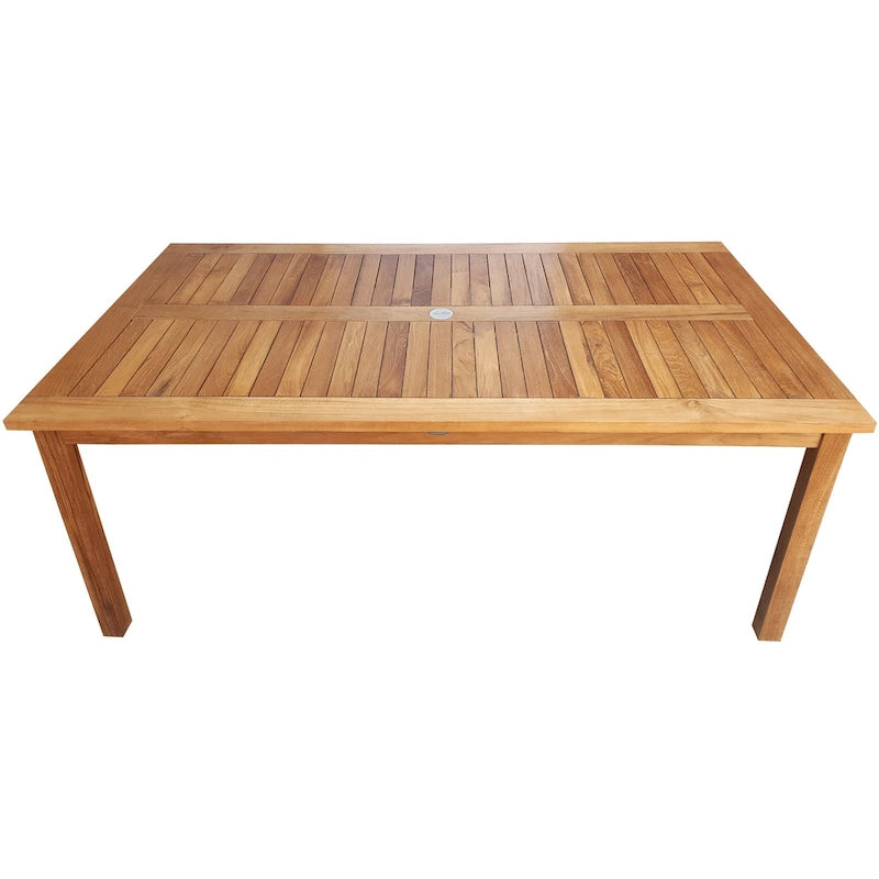 Table à dîner de bistrot rectangulaire en bois de teck Chic Teak Bermuda, 180 x 89 cm (table seulement)