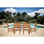 Table à dîner de bistrot rectangulaire en bois de teck Chic Teak Bermuda, 180 x 89 cm (table seulement)