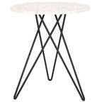 Table d'appoint Cade en marbre - ACC3713A - Marbre blanc/Noir - Safavieh