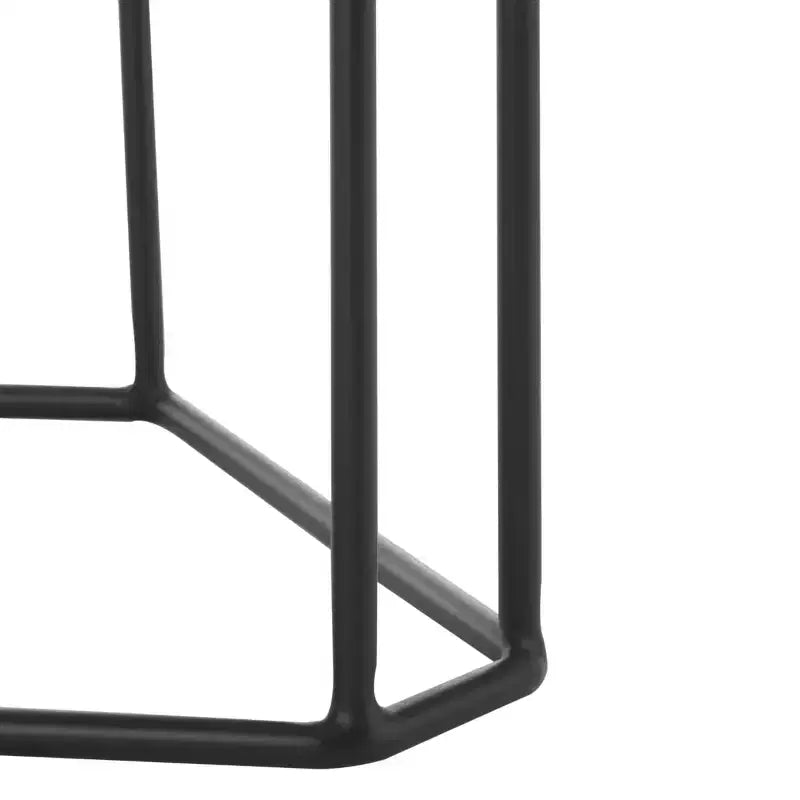 Table d'appoint ronde Eloblaire - ACC4605A - Marbre blanc/Noir - Safavieh