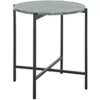 Table d'appoint ronde Evrynne - ACC4608A - Marbre vert/noir - Safavieh