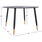 Table à manger ronde Kamala - DTB5807A - Noir/Or - Safavieh