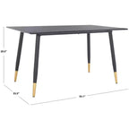 Table à manger Acre - DTB5800A - Noir/Doré - Safavieh