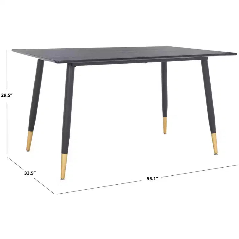 Table à manger Acre - DTB5800A - Noir/Doré - Safavieh
