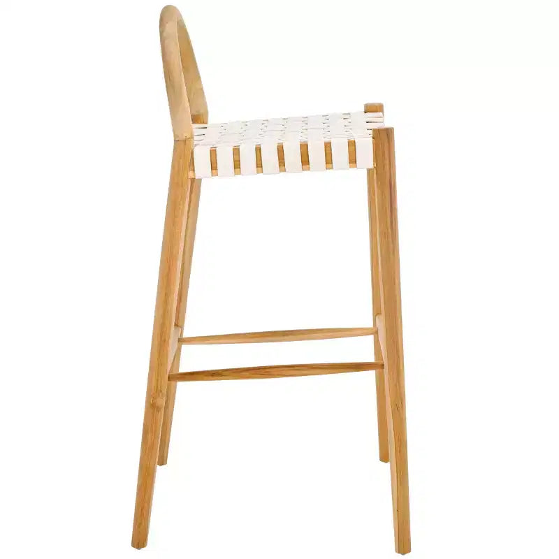 Tabouret de bar Rhyan - BST1204A - Blanc/Naturel - Safavieh