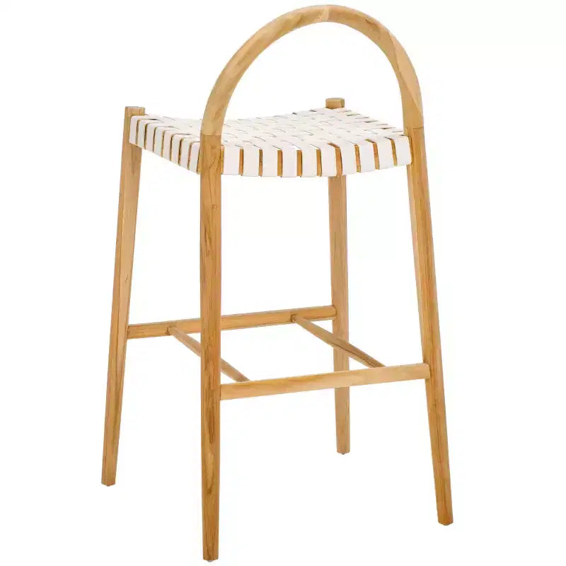 Tabouret de bar Rhyan - BST1204A - Blanc/Naturel - Safavieh
