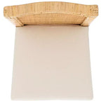 Tabouret de comptoir Tojo Cane avec coussin - BST6502 - Blanc/Naturel - Safavieh