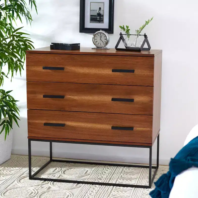 Commode 3 tiroirs Marquise - CHS5002 - Marron - Safavieh