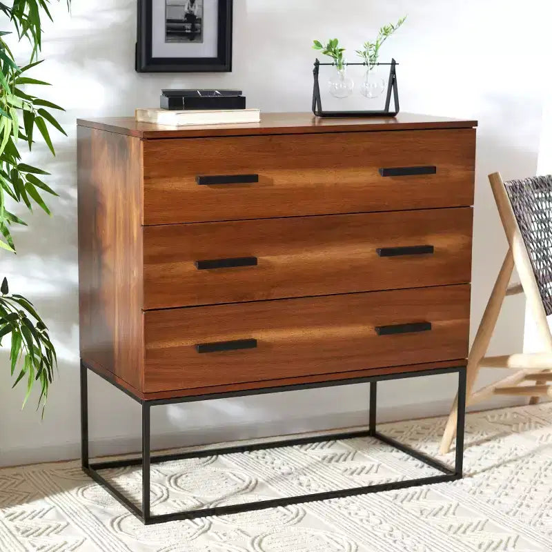 Commode 3 tiroirs Marquise - CHS5002 - Marron - Safavieh