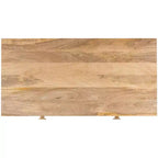 Bureau 2 tiroirs Lily - DSK9006 - Naturel/Laiton - Safavieh