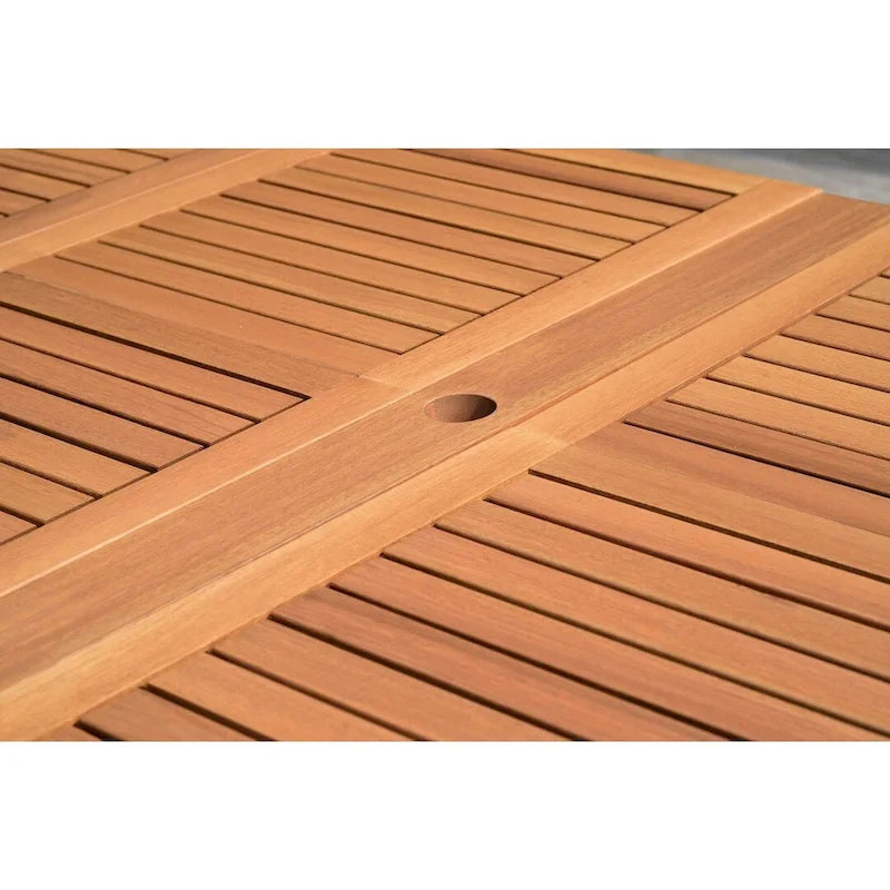 Ensemble de salle à manger d'extérieur Amazonia Macker 11 pièces en bois certifié FSC
