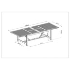 Ensemble de salle à manger d'extérieur Amazonia Macker 11 pièces en bois certifié FSC