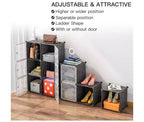 Organisateur de rangement 12 cubes avec portes Bibliothèque modulable Séparateur de pièce Capacité de 81 kg Structure en acier