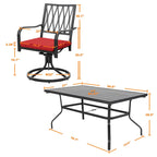 Ensemble de salle à manger pivotant Nuu Garden 7 pièces avec coussins offerts
