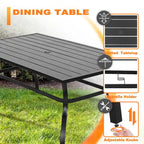 Ensemble de salle à manger pivotant Nuu Garden 7 pièces avec coussins offerts