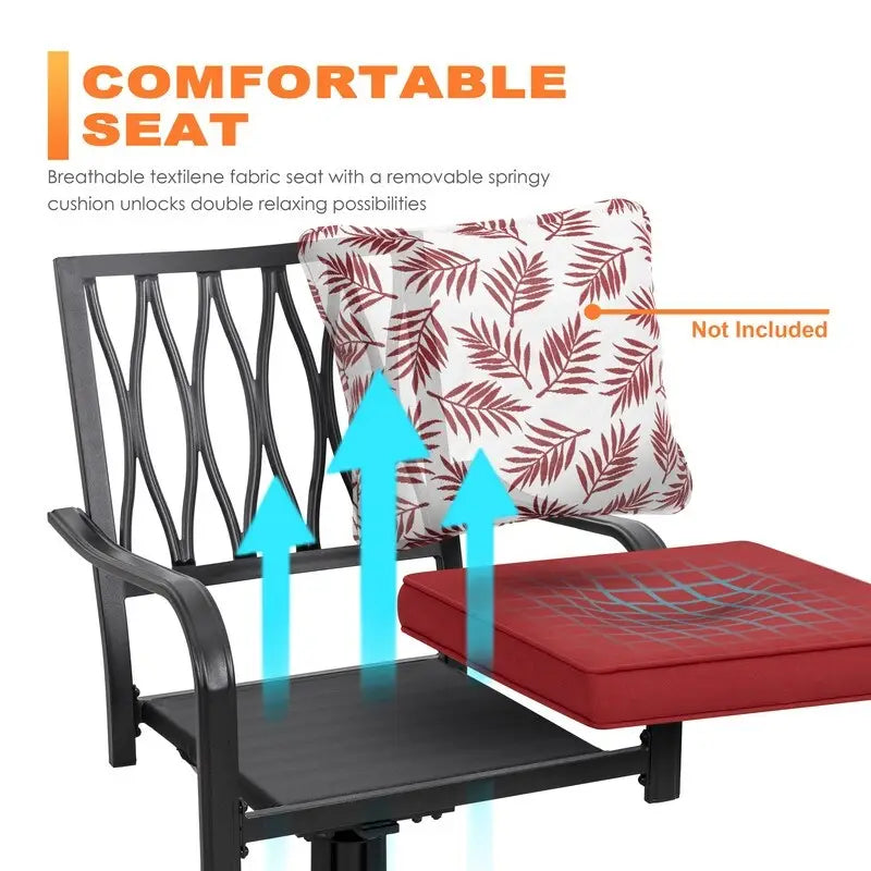 Ensemble de salle à manger pivotant Nuu Garden 7 pièces avec coussins offerts
