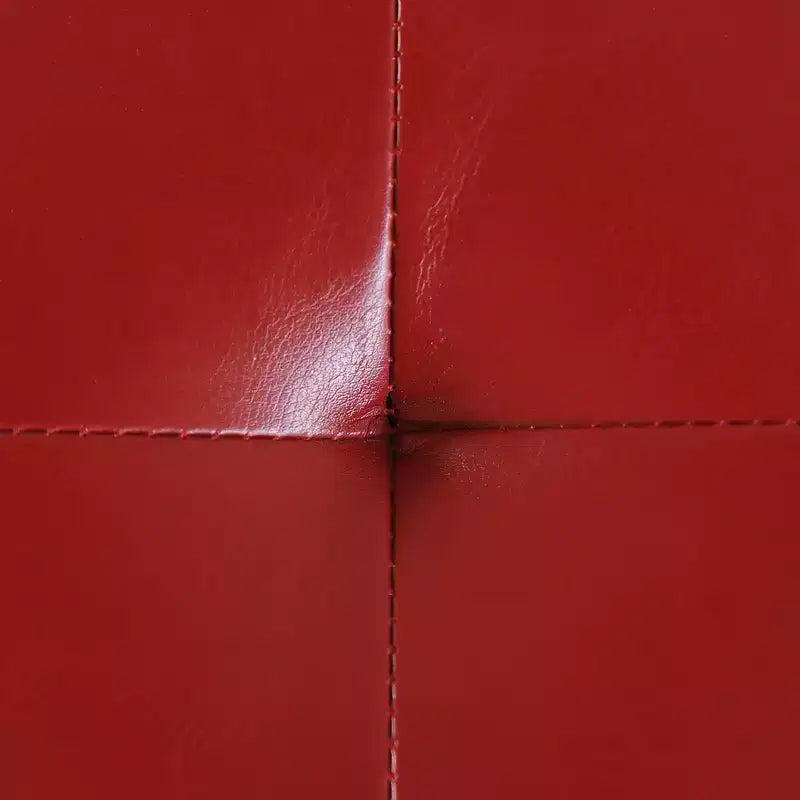 HOMCOM Pouf de rangement rectangulaire capitonné en faux cuir 51 po
