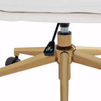 Chaise de bureau pivotante sans accoudoirs Emma et Oliver avec roulettes, dossier et assise rembourrés, hauteur réglable et structure robuste