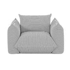 Fauteuil d'extérieur rayé Saint Tropez en tissu rembourré