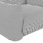 Fauteuil d'extérieur rayé Saint Tropez en tissu rembourré