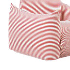 Fauteuil d'extérieur rayé Saint Tropez en tissu rembourré