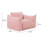 Fauteuil d'extérieur rayé Saint Tropez en tissu rembourré