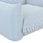 Fauteuil d'extérieur rayé Saint Tropez en tissu rembourré