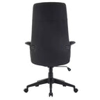 Chaise de Bureau Ergonomique en Cuir à Dossier Haut LeisureMod Aiaria - Hauteur Réglable, Pivotante et Inclinable, Accoudoirs, Chaise de Bureau Moderne pour la Maison ou le Bureau