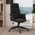 Chaise de Bureau Ergonomique en Cuir à Dossier Haut LeisureMod Aiaria - Hauteur Réglable, Pivotante et Inclinable, Accoudoirs, Chaise de Bureau Moderne pour la Maison ou le Bureau