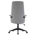 Chaise de Bureau Ergonomique en Cuir à Dossier Haut LeisureMod Aiaria - Hauteur Réglable, Pivotante et Inclinable, Accoudoirs, Chaise de Bureau Moderne pour la Maison ou le Bureau