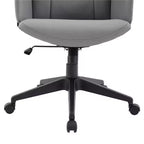 Chaise de Bureau Ergonomique en Cuir à Dossier Haut LeisureMod Aiaria - Hauteur Réglable, Pivotante et Inclinable, Accoudoirs, Chaise de Bureau Moderne pour la Maison ou le Bureau