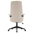 Chaise de Bureau Ergonomique en Cuir à Dossier Haut LeisureMod Aiaria - Hauteur Réglable, Pivotante et Inclinable, Accoudoirs, Chaise de Bureau Moderne pour la Maison ou le Bureau