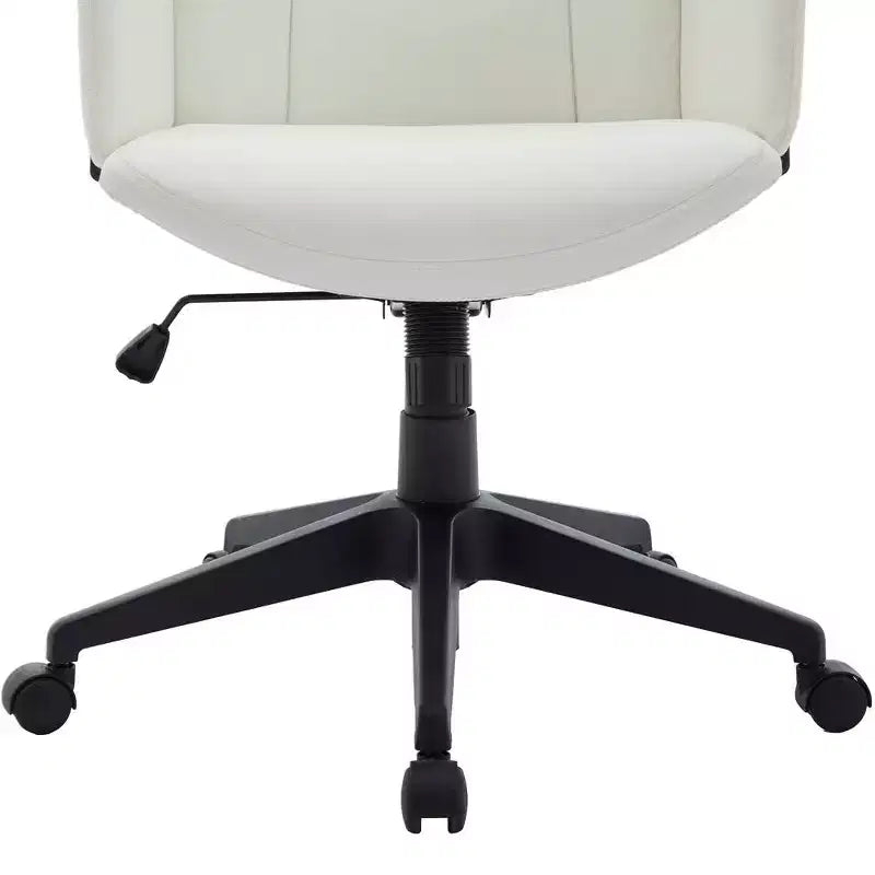 Chaise de Bureau Ergonomique en Cuir à Dossier Haut LeisureMod Aiaria - Hauteur Réglable, Pivotante et Inclinable, Accoudoirs, Chaise de Bureau Moderne pour la Maison ou le Bureau
