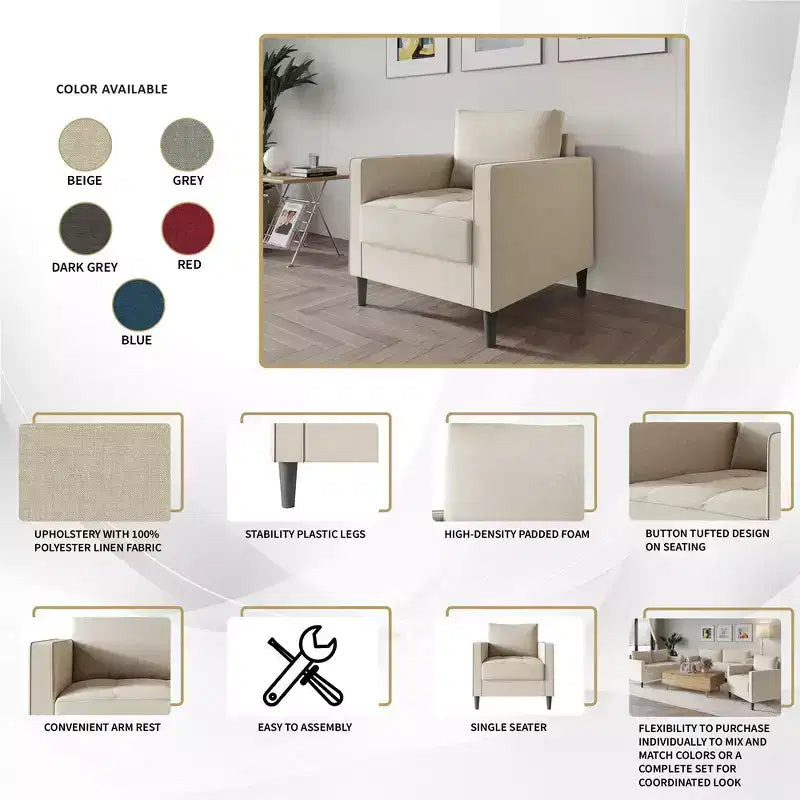 Chaise en lin ChaletPosh