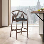Tabouret de bar Echo d'Armen Living en bois et similicuir