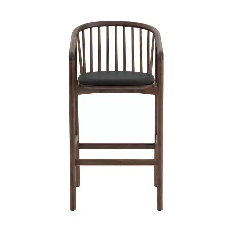 Tabouret de bar Echo d'Armen Living en bois et similicuir