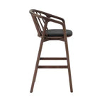 Tabouret de bar Echo d'Armen Living en bois et similicuir
