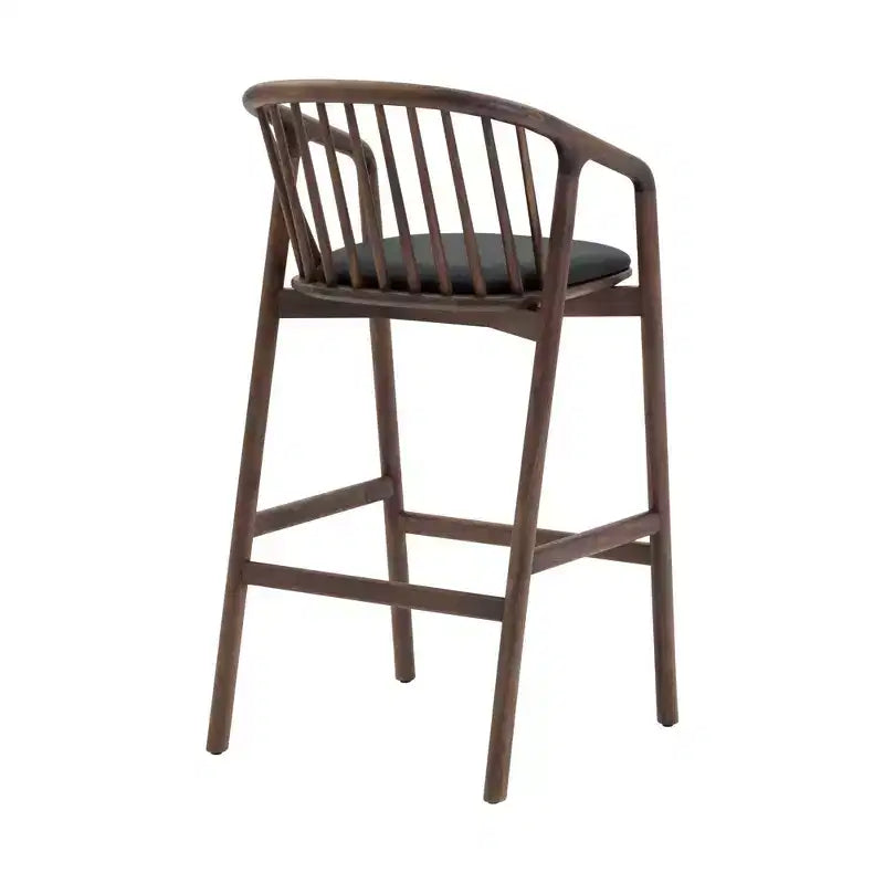 Tabouret de bar Echo d'Armen Living en bois et similicuir